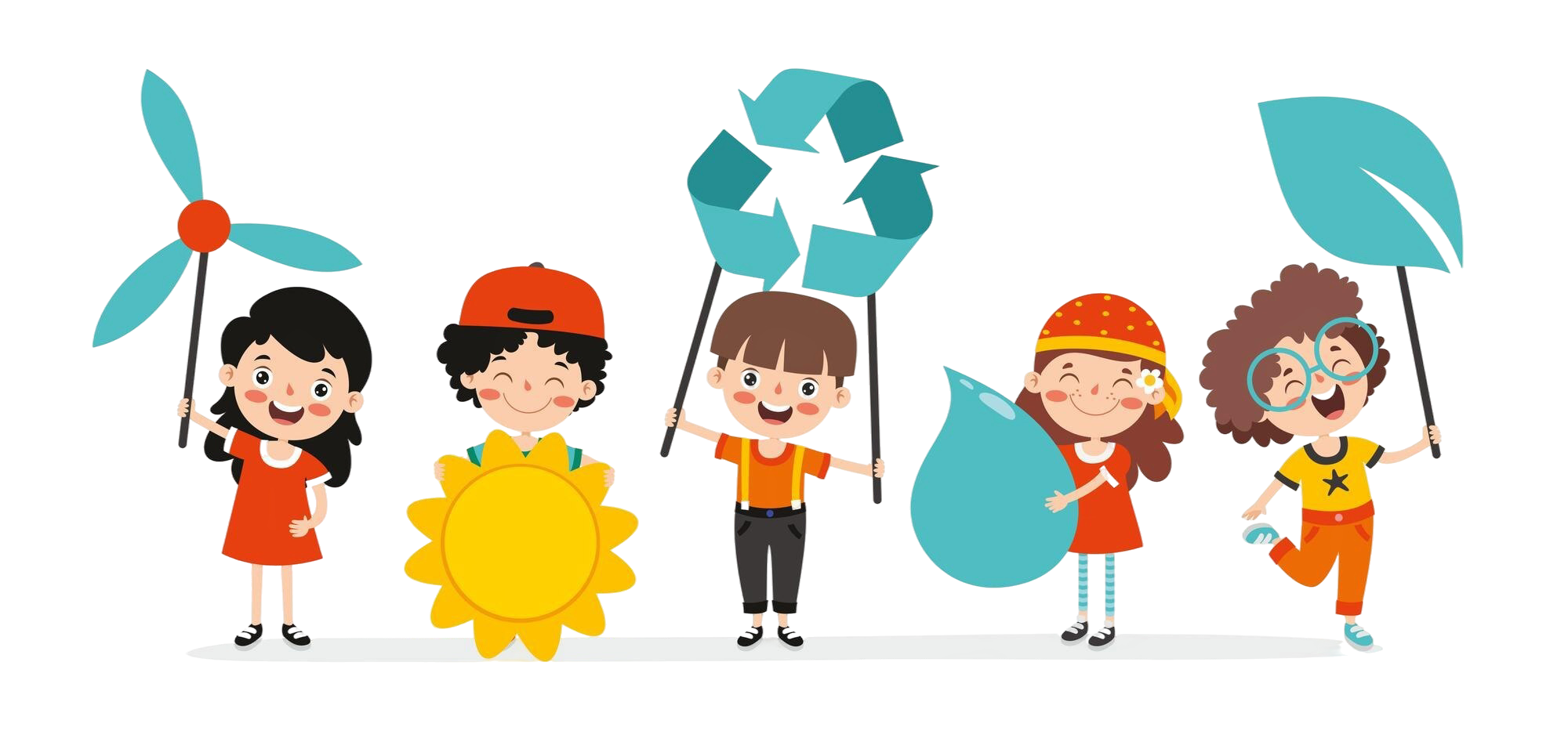 concept-ecology-sustainability-with-cartoon-kids concept-ecology-sustainability-with-cartoon-kids